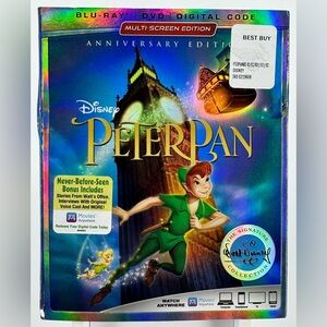 NWT. Peter Pan Anniversary Edition on Blu-ray and DVD with Slipcover